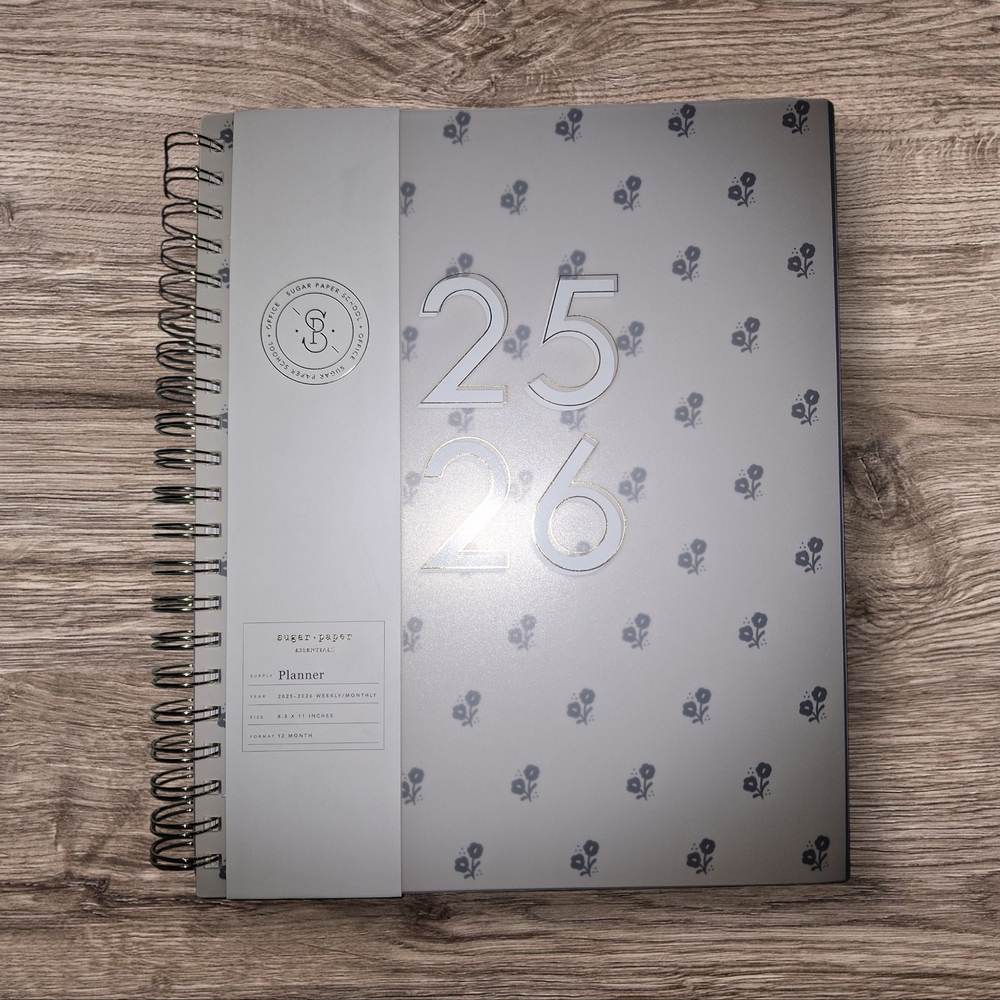 Elegant White Planner JULY 2025- June 2026
